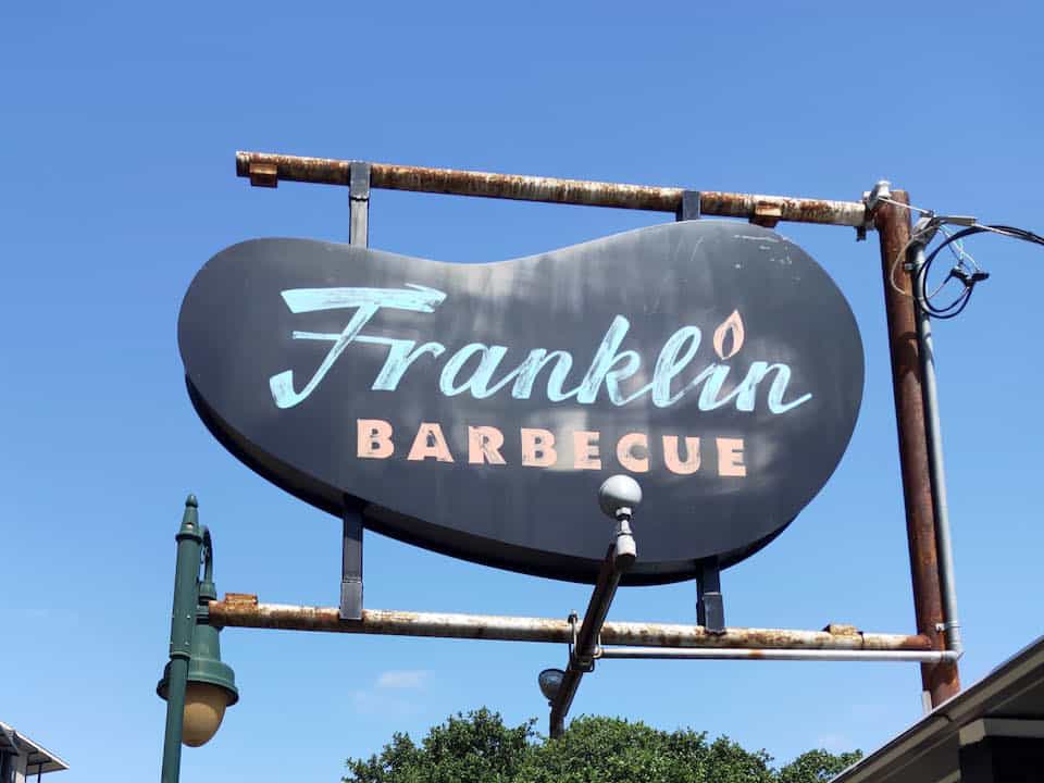 Franklin Barbecue sign in Austin TX