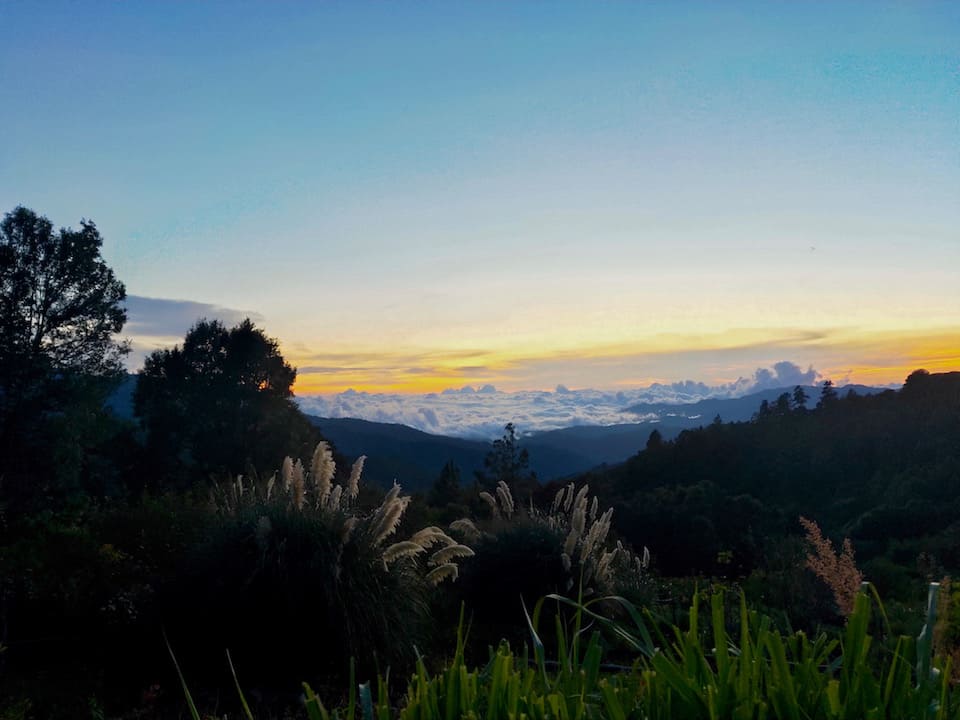 Sunset set over San Jose del Pacifico