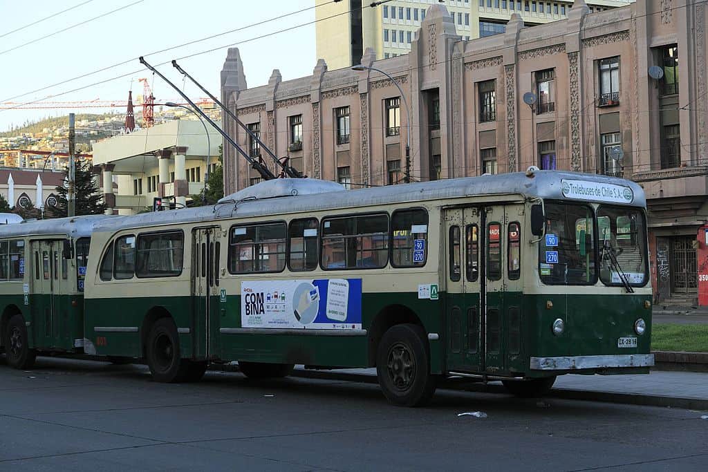 The trolley buses of Valparaíso are one of the most iconic things to do in the city