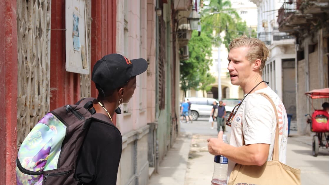 Talking to Locals in Havana Cuba Preparing for Van Life in South America
