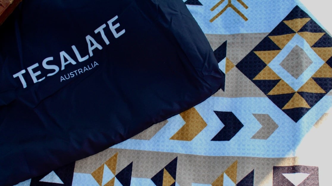 Tesalate Beach Towel Review Towels for Salty, Sandy Travelers The