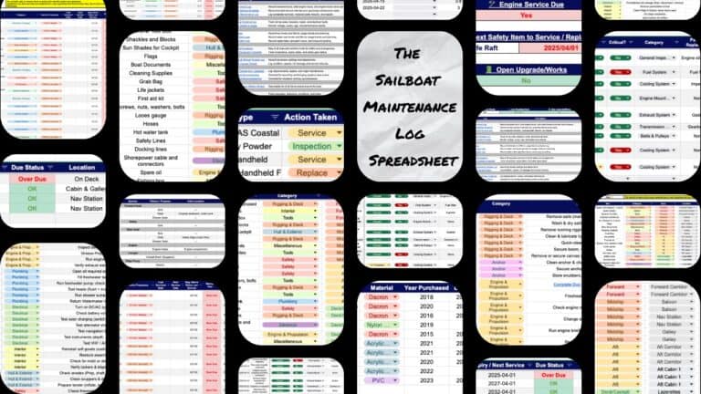 The Complete Sailboat Maintenance Log Spreadsheet With Free Printable PDF Checklist 23 The Complete Sailboat Maintenance Log Spreadsheet With Free Printable PDF Checklist