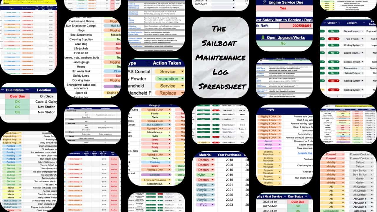 The Complete Sailboat Maintenance Log Spreadsheet With Free Printable PDF Checklist 14 The Complete Sailboat Maintenance Log Spreadsheet With Free Printable PDF Checklist