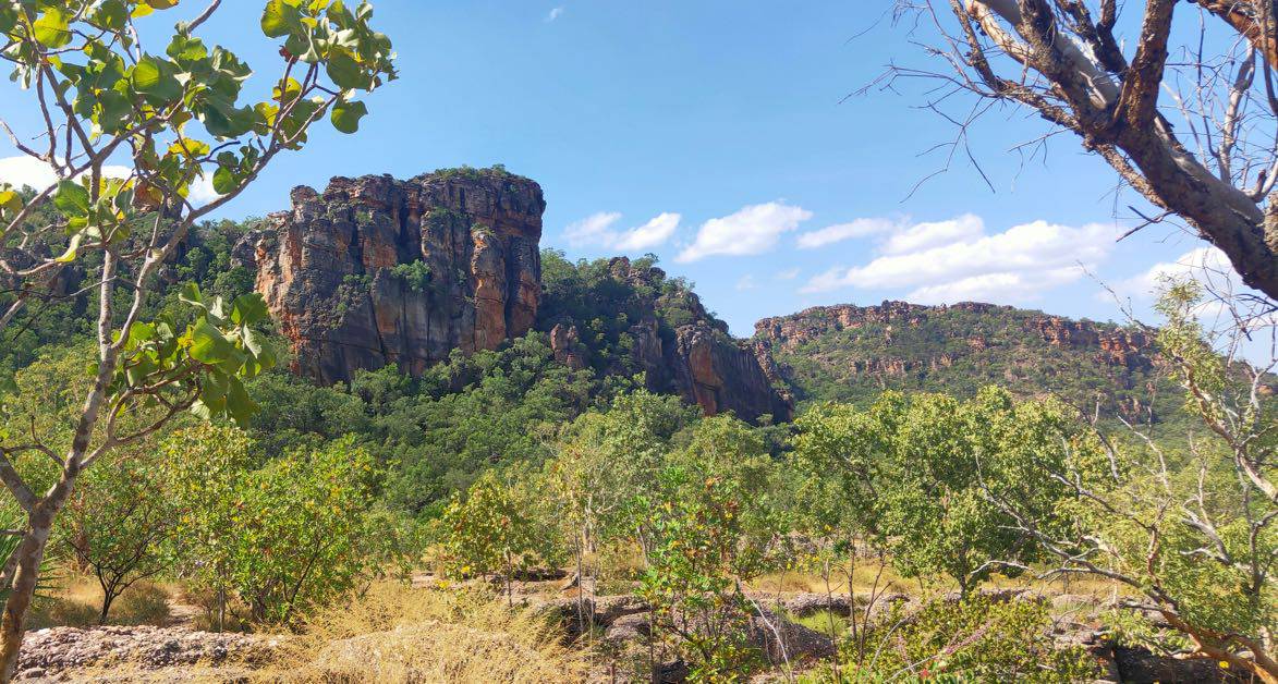Outcrop of rock formations in Kakadu National Park. 