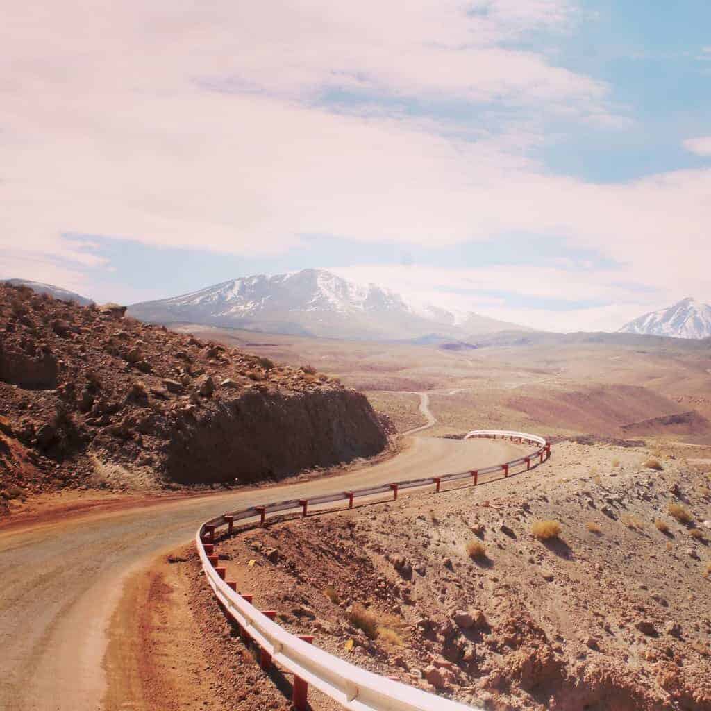 Home 40 Winding road through the Atacama Desert in Chile